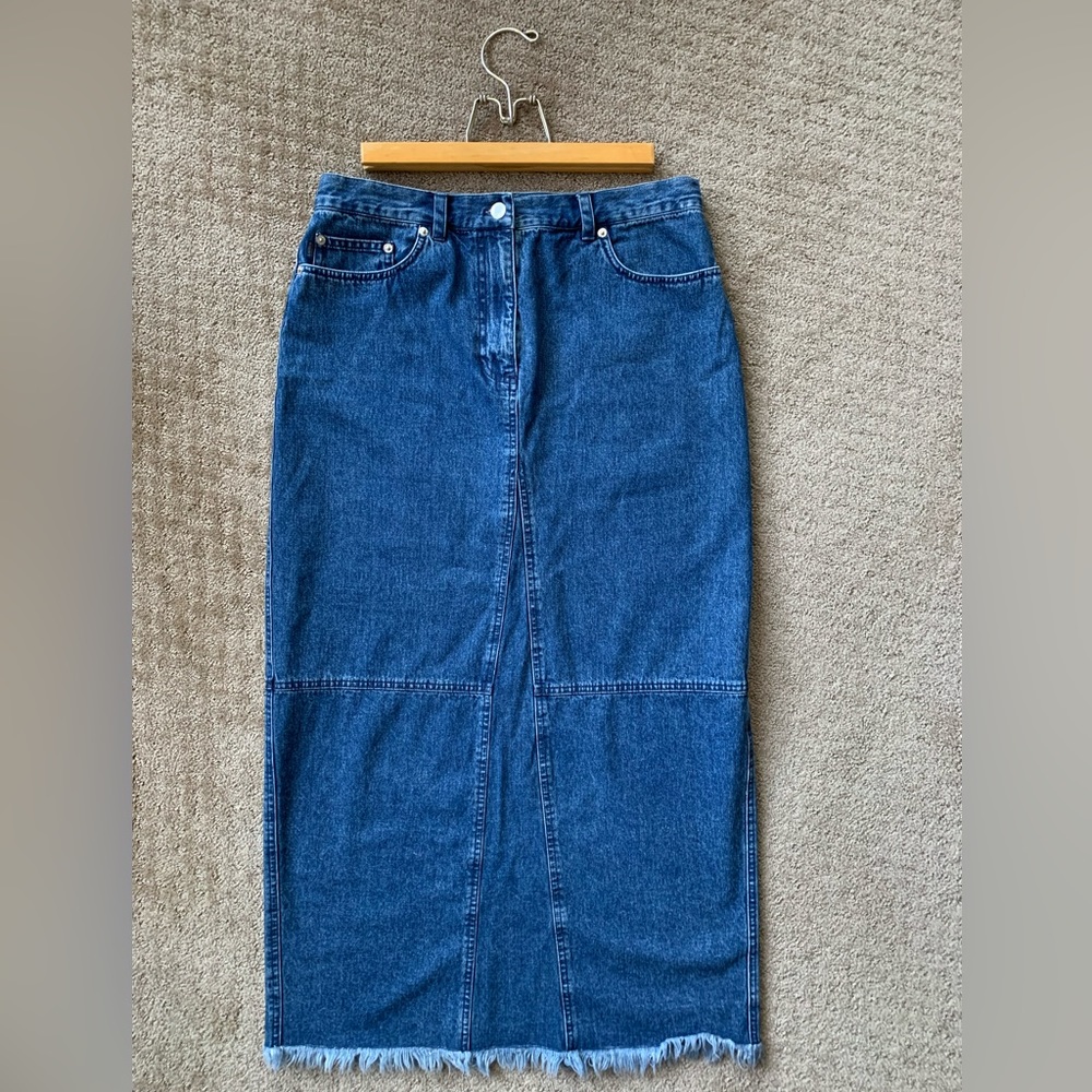 Lauren Jeans Co. Ralph Lauren Long Denim Jean Skirt